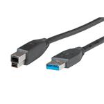 Propojovací kabel USB 3.0 A-B, 1.8m, černý