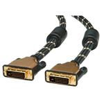 Roline Gold propojovací DVI kabel, dual link, s ferity, 10m, zlacené konektory