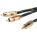 Roline Gold propojovací kabel jack 3,5M - 2x cinch(M), 10m