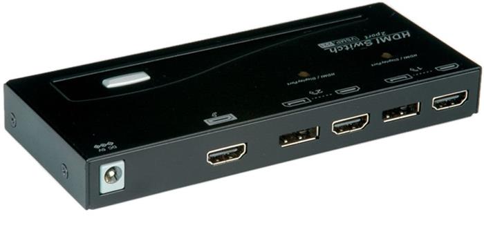 Roline HDMI / DisplayPort přepínač 2:1