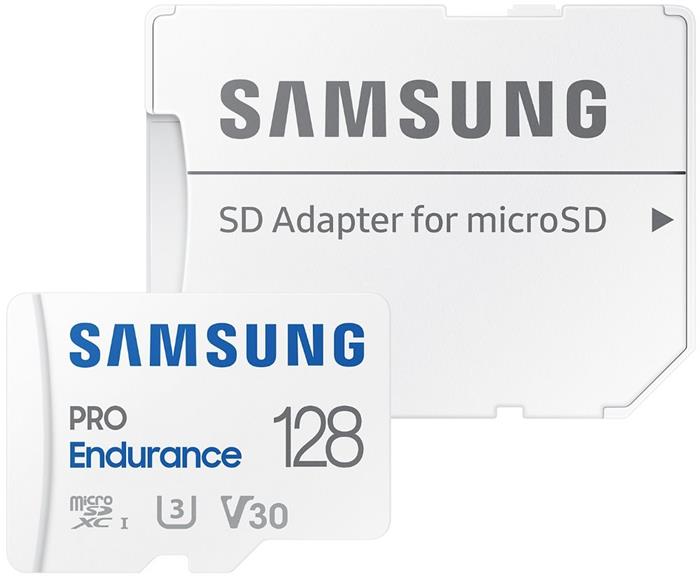 Samsung PRO Endurance 128GB microSDXC karta, UHS-I U3 + adaptér