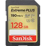 SanDisk Extreme PLUS 128GB SDXC karta, V30 UHS-I, 190R/90W