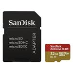 SanDisk Extreme Plus 32GB microSDHC karta, UHS-I V30 + adaptér