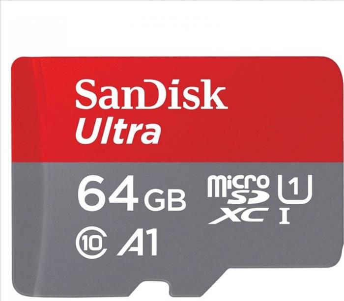 SanDisk Ultra 64GB microSDXC karta, UHS-I U1, + adaptér