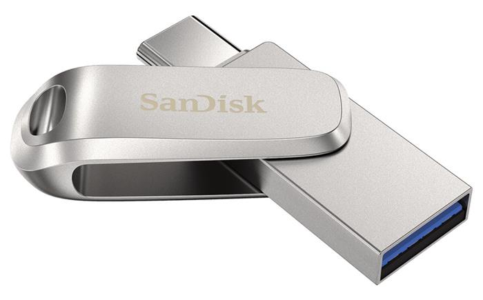 SanDisk Ultra Dual Drive Luxe USB-C 512GB, USB 3.0, stříbrný