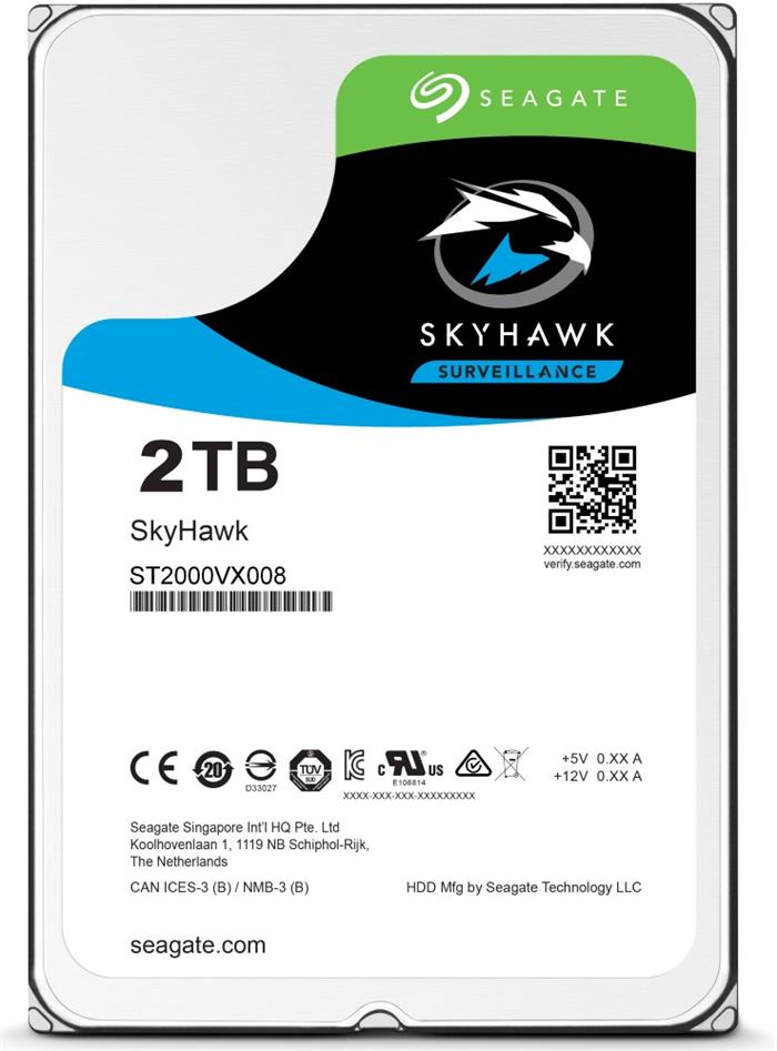 Seagate SkyHawk 2TB, 3.5" HDD, 5900rpm, 64MB, SATA III