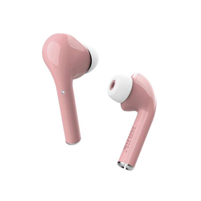 Trust Nika, bezdrátová sluchátka do uší, růžová
