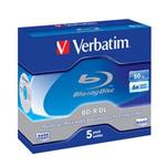 Verbatim BD-R DL, 50GB, 6x, 5ks, jewel case