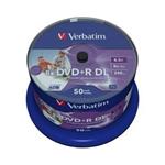Verbatim DVD+R DL Wide Printable, 8.5GB, 8x, 50ks, spindle