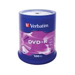 Verbatim DVD+R Matt Silver, 4.7GB, 16x, 100ks, spindle