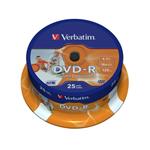 Verbatim DVD-R Wide Printable, 4.7GB, 16x, 25ks, spindle