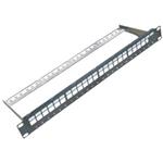 19" Neosazený Patch panel, 24 portů