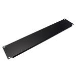 19" zaslepovací panel 2U, kovový, černý