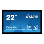 22" iiyama TF2234MC-B7AGB: IPS, FullHD, capacitive, 10P, 350cd/m2, VGA, HDMI, DP, IP65, černý