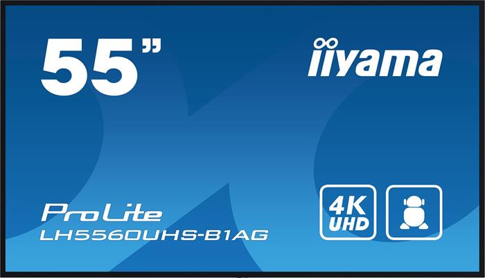 55" iiyama LH5560UHS-B1AG: VA,4K UHD,Andr.11,24/7