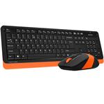 A4tech FG1010 FSTYLER, voděodolný bezdrátový set klávesnice + myši, oranžová barva