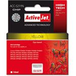 ActiveJet náhrada za Canon CLI-521Y, žlutá, 10ml