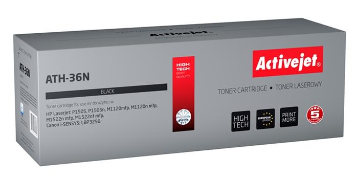 ActiveJet náhrada za toner HP 36A, černý, 2000 stran, CB436A