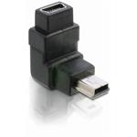 Adaptér USB mini B 5-pin, 90° samec na USB mini B samice