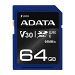 ADATA 64GB SDXC karta, UHS-I U3, V30, 95R/60W