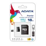 ADATA Premier 16GB microSDHC karta, Class 10, UHS-I + adaptér