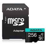 ADATA Premier Pro 256GB microSDXC karta, UHS-I U3 A2, 100R/80W + adaptér
