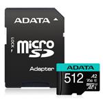 ADATA Premier Pro 512GB microSDXC karta, UHS-I U3 A2, 100R/80W + adaptér
