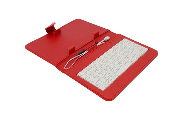 AIREN AiTab Leather Case 1, 7" pouzdro s klávesnicí, microUSB, CZ, červené