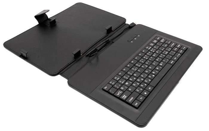AIREN AiTab Leather Case 4, 10" pouzdro s klávesnicí, microUSB, CZ, černé