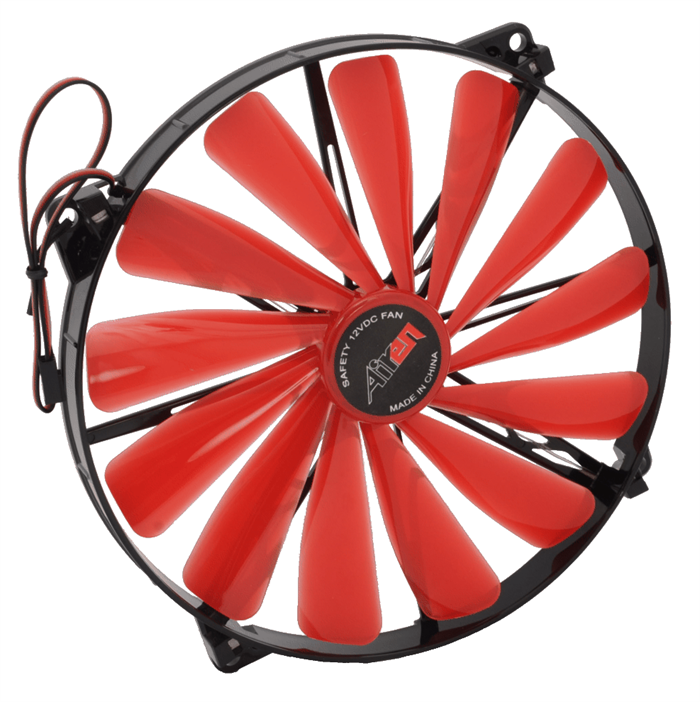 AIREN RedWingsGiant 200mm ventilátor, 550rpm, 3-pin, červené LED