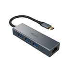 AKASA 3-portový USB 3.0 hub s gigabitovou sítovou kartou