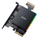 AKASA adaptér 2x M.2 (SATA/PCIe) -> 2x PCIe s chladičem a RGB osvětlením