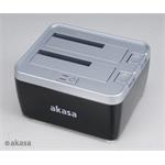 AKASA AK-DK02U3-EU DuoDock, dokina pro dva 2.5/3.5" SATA disky
