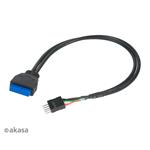 AKASA interní kabel z 19-pinového USB 3.0 na 9-pin USB 2.0, 30 cm