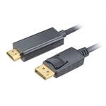AKASA kabel DipIayPort 1.2 -> HDMI 2.0, 4K@60Hz, 1.8m, černý