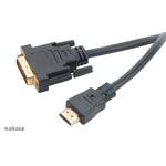 AKASA kabel Dual-Link DVI-D na HDMI, 1.5m, černý