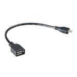 AKASA kabel micro USB OTG,  Type-A male to female, 15cm