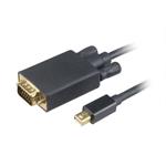 AKASA kabel mini DipIayPort 1.2 -> D-Sub, FHD@60Hz, 1.8m, černý