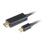 AKASA kabel mini DipIayPort 1.2 -> HDMI 2.0, 4K@60Hz, 1.8m, černý