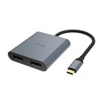 AKASA redukce USB Type-C na 2x DisplayPort / AK-CBCA18-18BK / 1x USB Type-C / 2x DisplayPort / 18cm