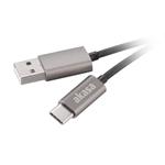 AKASA USB 2.0 kabel, USB-A na USB-C, 1m, šedý