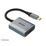 AKASA USB-C Dual čtečka karet