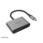 AKASA video adaptér z USB-C na VGA a HDMI 2.0