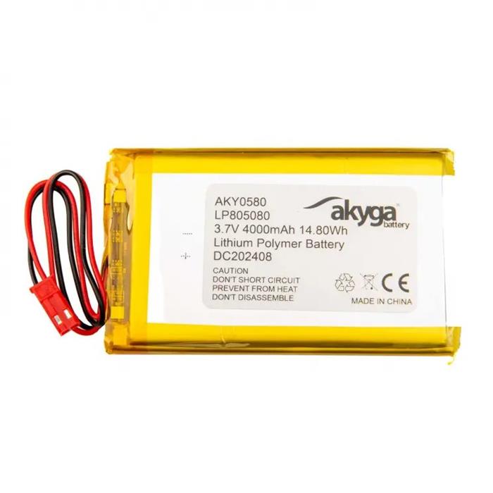 Akyga Li-Pol baterie LP805080 3.7V/4000mAh PCM JST 2.54 2-Pin