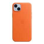 Apple Kožený kryt s MagSafe na iPhone 14 Plus – oranžový