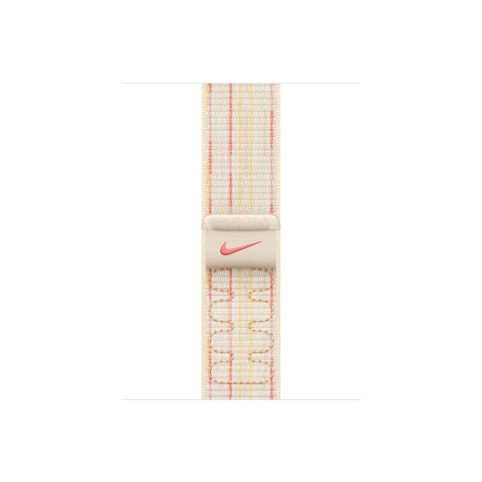 Apple Watch 41/40/38mm hvězdně bílý / růžový provlékací sportovní řemínek Nike