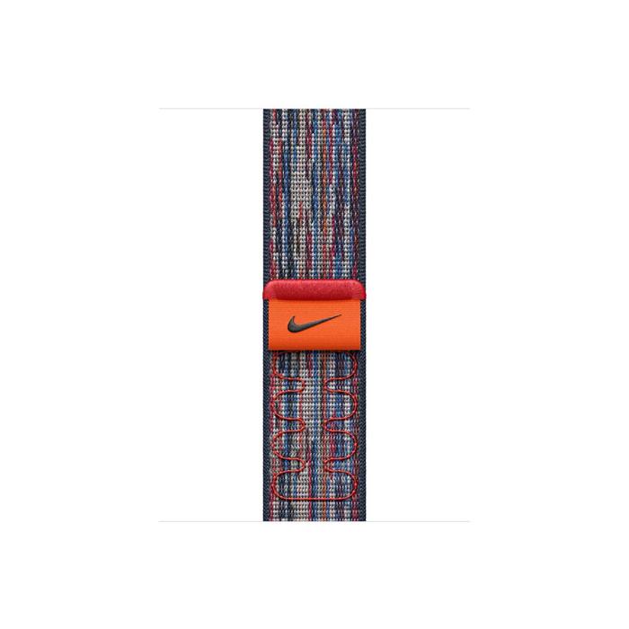 Apple Watch 41/40/38mm modro-červený provlékací sportovní řemínek Nike