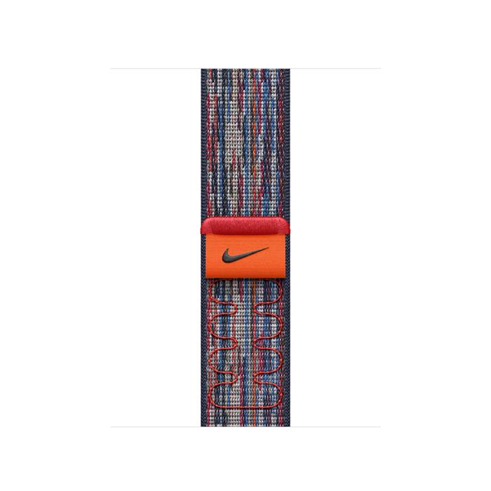 Apple Watch 42/41/40/38mm modro-červený provlékací sportovní řemínek Nike