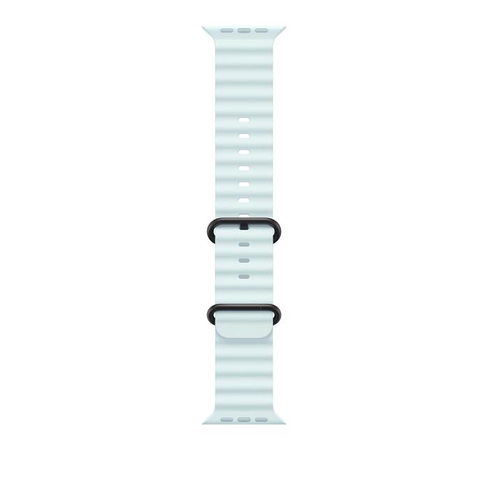 Apple Watch 49/44/45/46mm ledově modrý oceánský řemínek s černým titanem