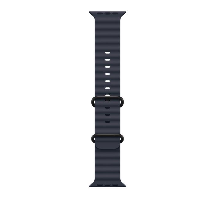 Apple Watch 49/44/45/46mm námořnicky modrý oceánský řemínek s černým titanem